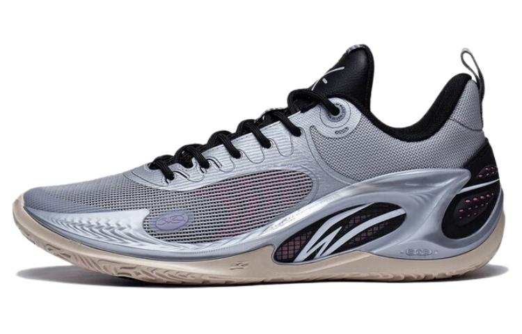 Li-Ning Li Ning Wade 808 3 Low top Slip Resistant Abrasion Resistant Basketball Shoes Men's Black Gray