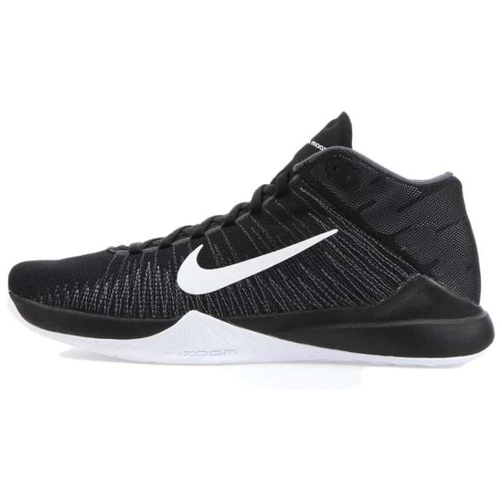 Nike Nike Zoom Ascention Slip Resistant Abrasion Resistant High top Basketball Shoes Men's Black