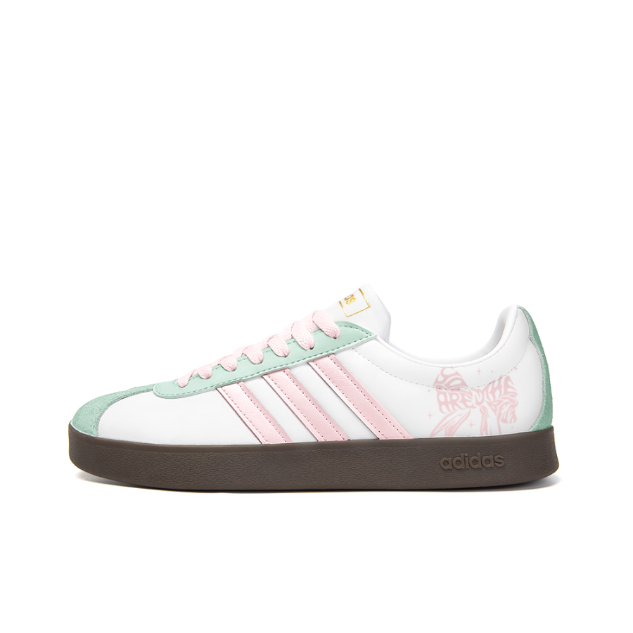 Adidas Neo VL Court 2.0 Slip Resistant Slip Resistant Low top Skateboard Shoes Unisex White Pink