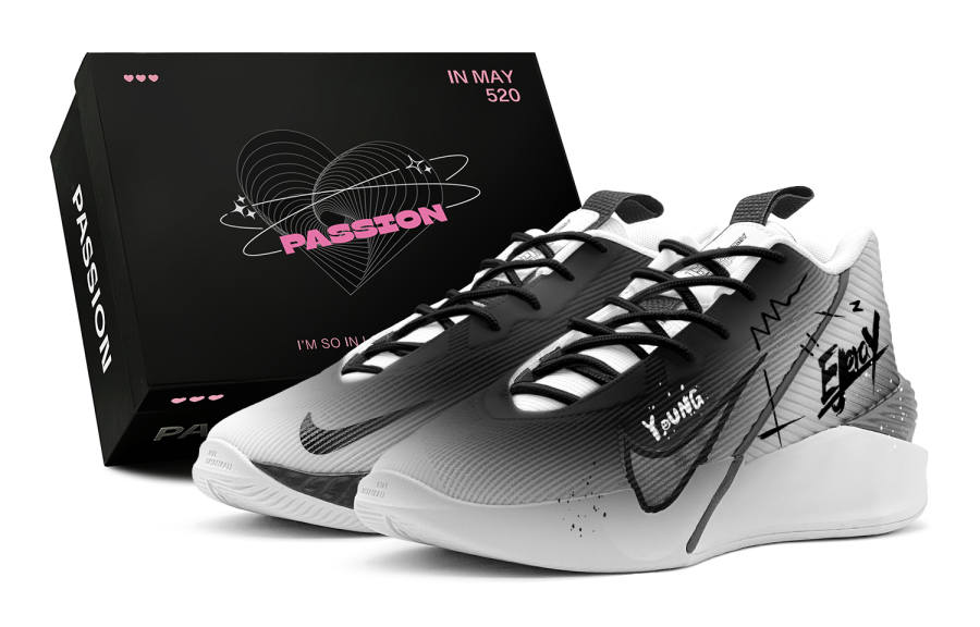 Nike Nike G.T. Jump Academy Star Track Shadow YOUNG Smiley Face, Hand Drawn Graffiti Abrasion Resistant High top