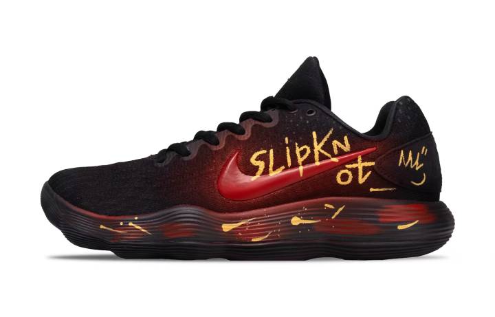 Nike Nike Hyperdunk 2017 Fiery Golden Flame Fabric Abrasion Resistant Low top Basketball Shoes Unisex Red Gold