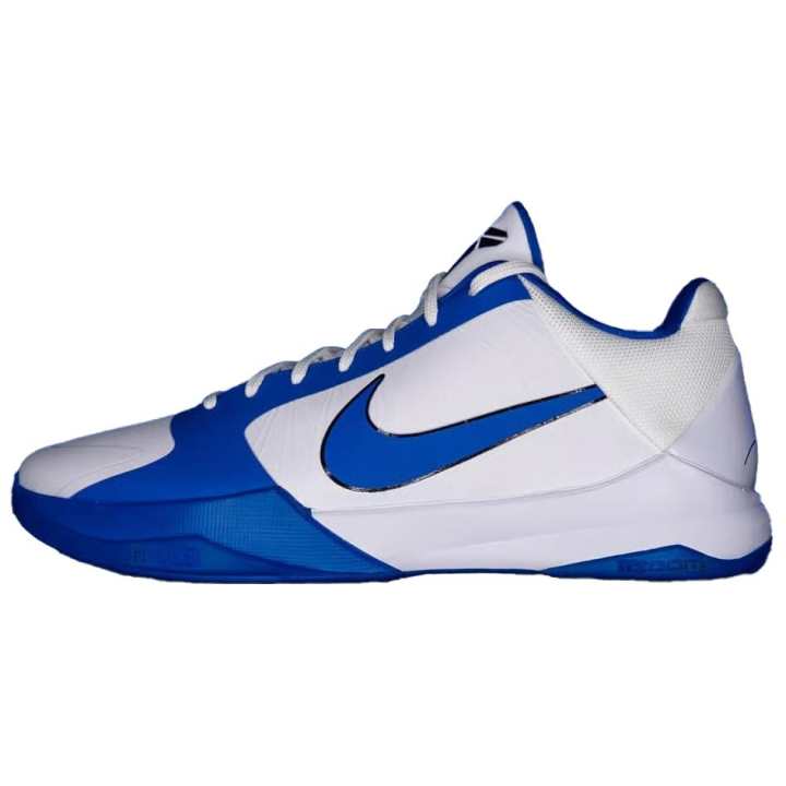 Nike Nike Zoom Kobe 5 Basketball Shoes Unisex White Blue