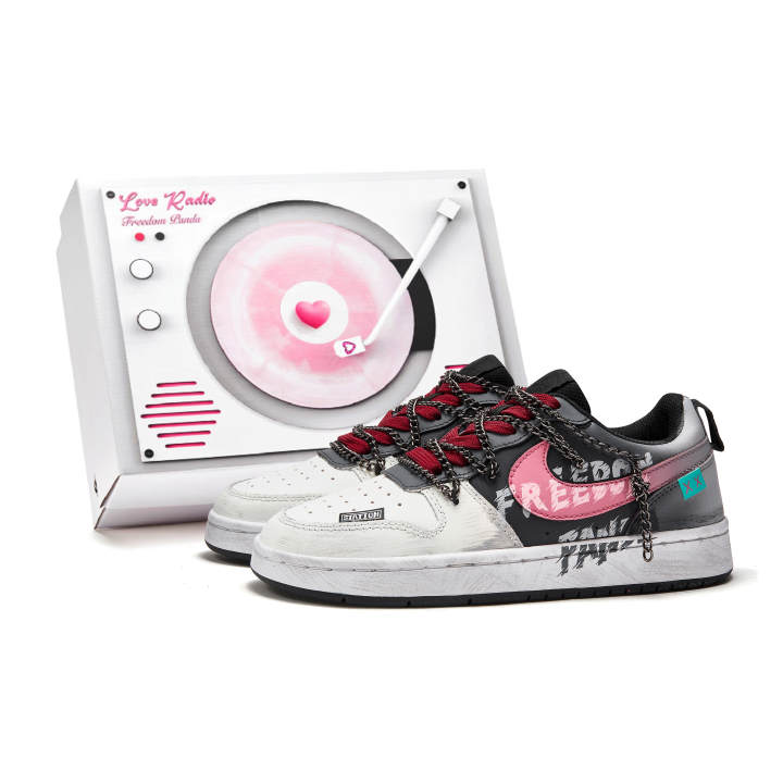 Nike Nike Court Borough Skateboard Shoes Women's Low Top Black/Pink/White