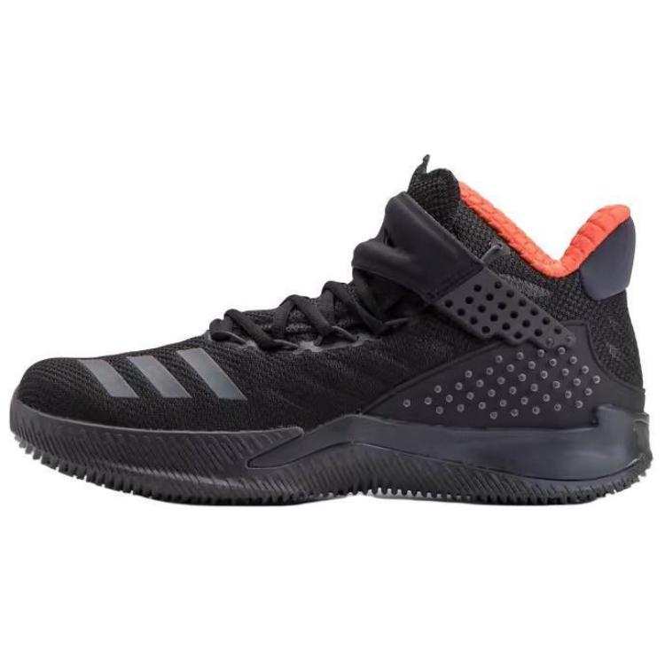 Adidas Adidas Ball 365 Cushioning Slip Resistant Mid top Basketball Shoes Men's Black Gray Red