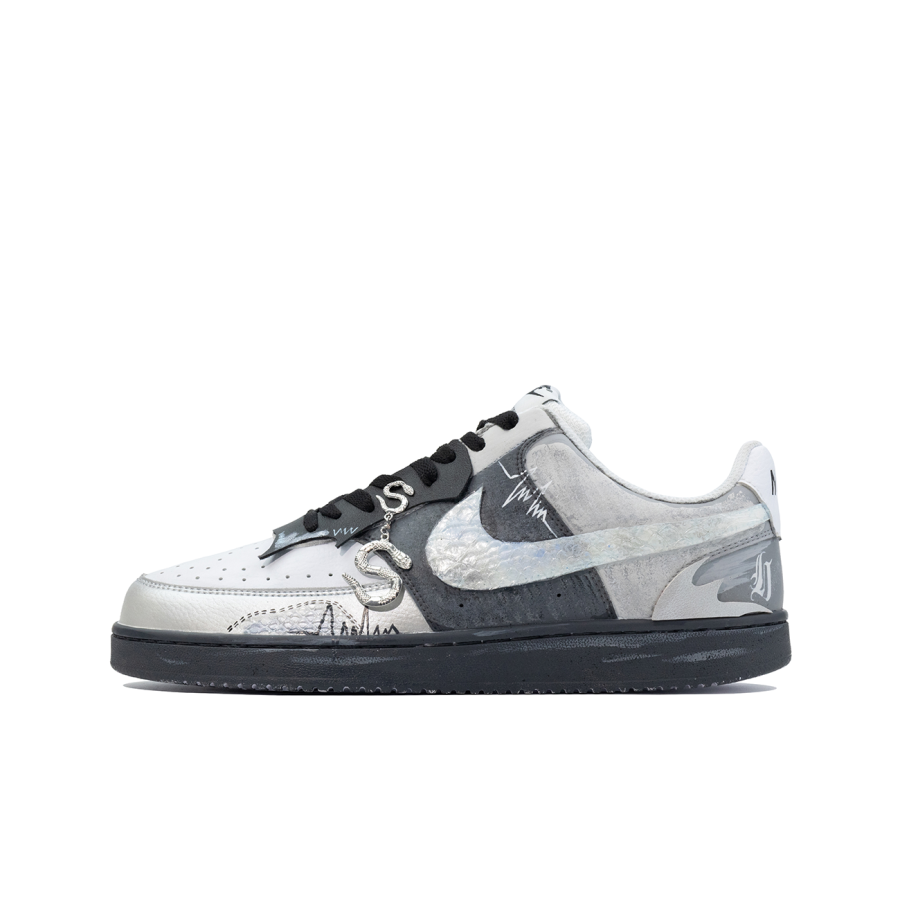 Nike Nike Court Vision 1 Skateboard Shoes Men's Low Top Gray/White