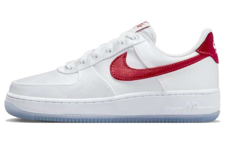 Nike Nike Air Force 1 Low '07 Satin White Varsity Red Women's