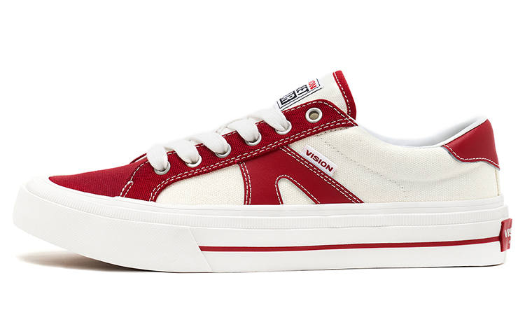 Vision Street Wear V76 Low top Skateboard Shoes Unisex Burgundy