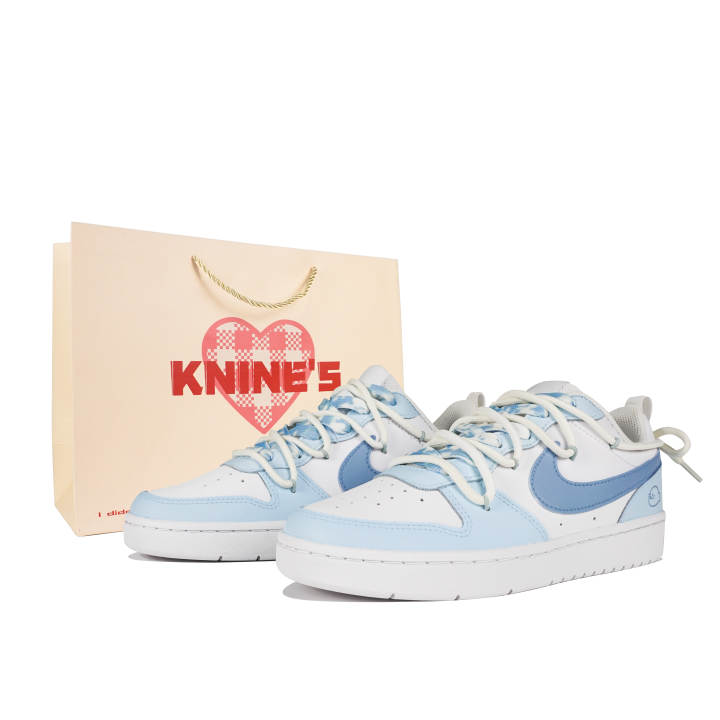 Nike Nike Court Borough Low Nine Systems Low top Skateboard Shoes GS White Blue