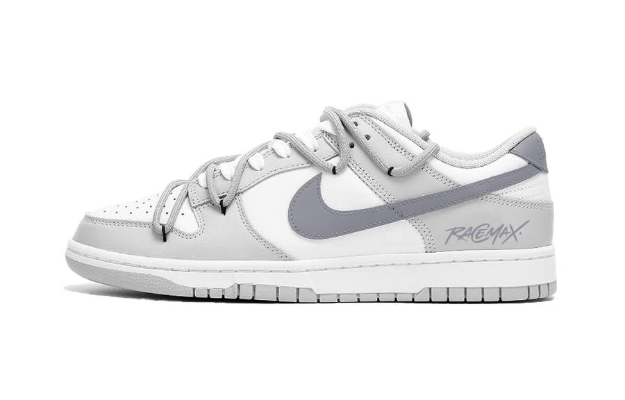 Nike Nike Dunk Slip Resistant Abrasion Resistant Low top Skateboard Shoes Men's White Gray