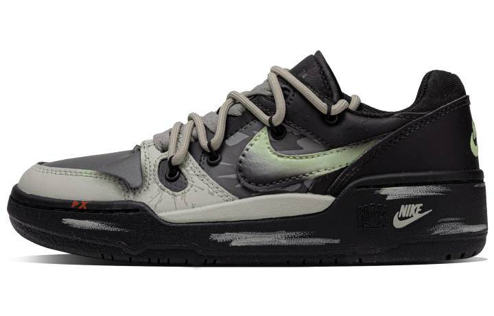 Nike Nike Full Force Gray Shadow Mystery Abrasion Resistant Abrasion Resistant Low top Skateboard Shoes Men's Black Gray