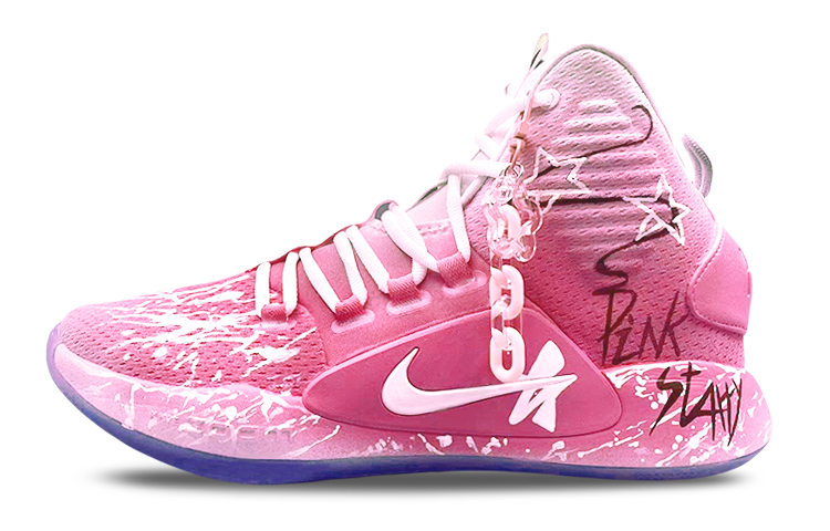 Nike Nike Hyperdunk X Abrasion Resistant Breathable High top Basketball Shoes Men's Pink White