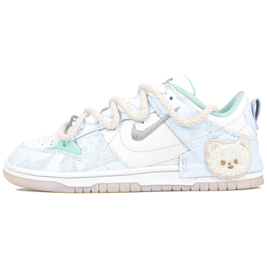 Nike Nike Dunk Disrupt 2 Love Bear Slip Resistant Abrasion Resistant Low top Skateboard Shoes Women's White Blue Green
