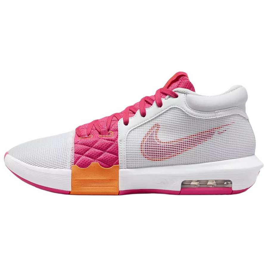 Nike Nike Witness 8 Comfortable Slip Resistant Abrasion Resistant Mid top Basketball Shoes Men's White Pink