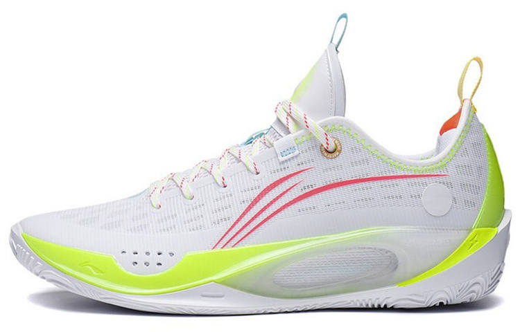 Li-Ning Li Ning Wade 808 2 Basketball Shoes Men's Low Top Standard White/Neon Fruit Red