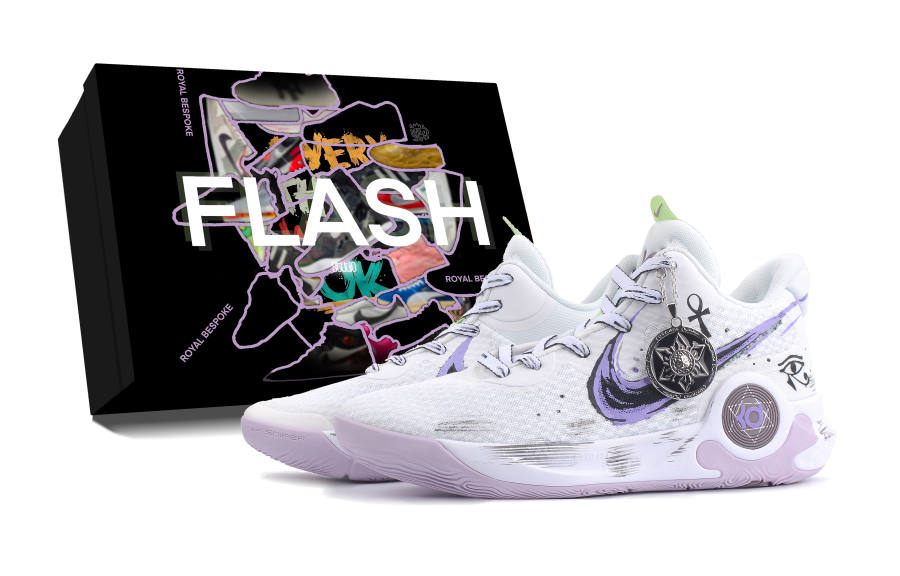 Nike Nike KD Trey 5 IX Ahmon Box Included Abrasion Resistant Mid top Vintage Basketball Shoes Unisex Purple White