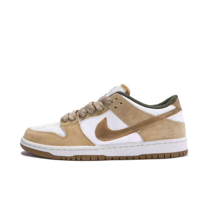 Nike Nike Dunk SB Cushioning Abrasion Resistant Cushioning, Wear Resistant Low top Skateboard Shoes Unisex Brown White