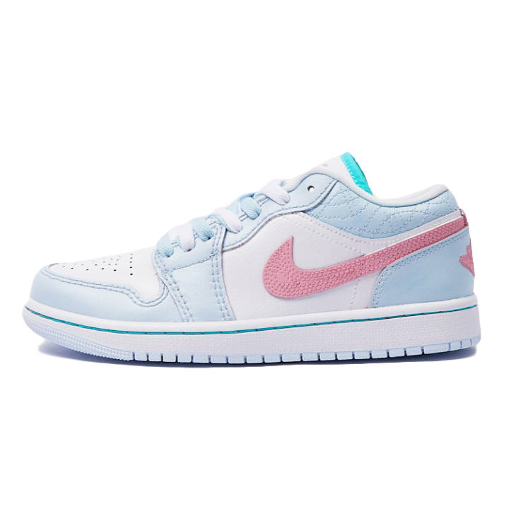 Jordan Jordan Air Jordan 1 Low SE Sparkling Water, Cherry Blossom Bubble Water Cushioning Abrasion Resistant