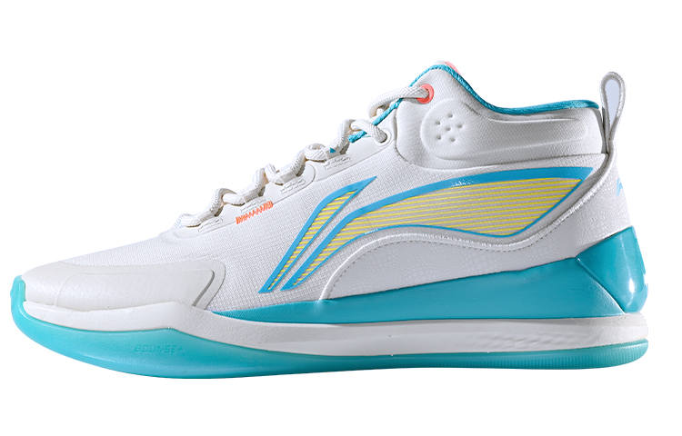 Li-Ning Li Ning Way Of Wade 9 37 TD Cushioning Slip Resistant Abrasion Resistant Mid top Basketball Shoes Blue Green