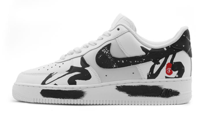 Nike Nike Air Force 1 Chinese Style Ink Wash Slip Resistant Abrasion Resistant Low top Skateboard Shoes Women's