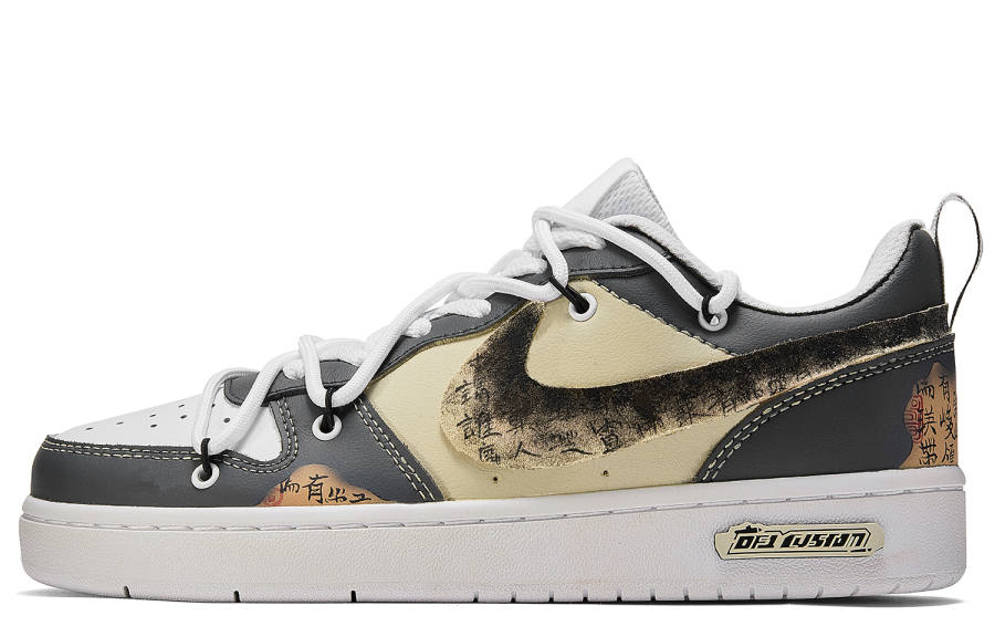 Nike Nike Court Borough Freedom Panda, Shujin Slip Resistant Low top Skateboard Shoes Women's Black White Gray