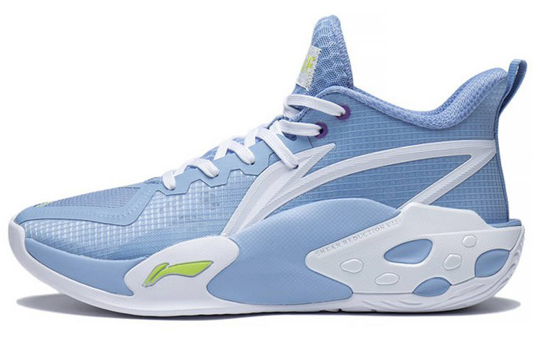 Li-Ning LiNing Cushioning Anti-Slip And Wear-Resistant Coverage Support Low-Top Basketball Shoes Blue White Green
