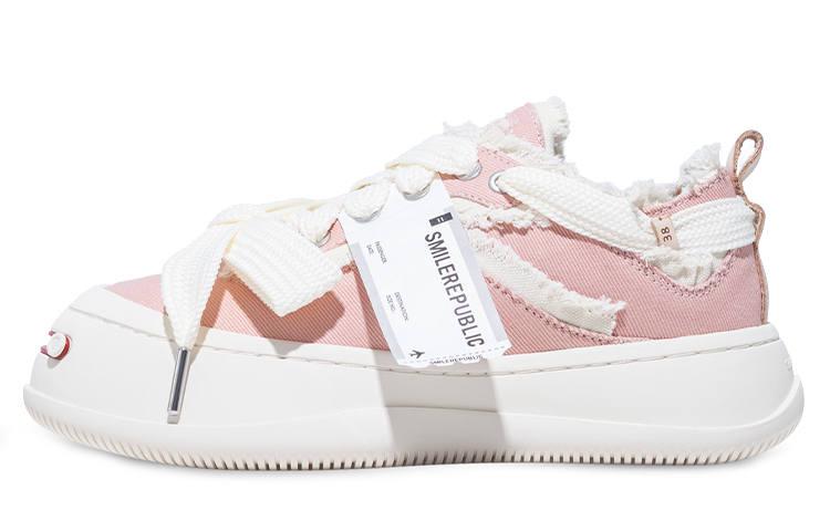 SMILEREPUBLIC Abrasion Resistant Breathable Low top Canvas Shoes Unisex Pink