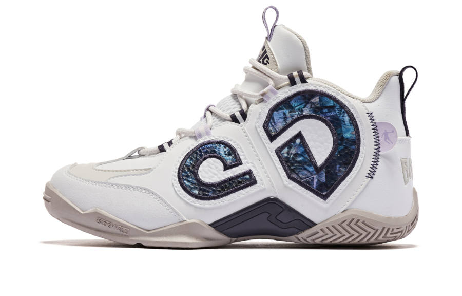 QIAODAN Non slip, Wear resistant, Impact resistant Mid top Basketball Shoes Women's Black White