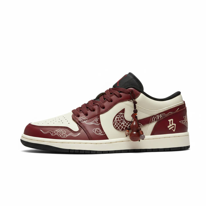 Jordan Jordan Air Jordan 1 Low Three Times Laboratory, Horse Year Limited, Chi Li Ling Yun Abrasion Resistant Low top