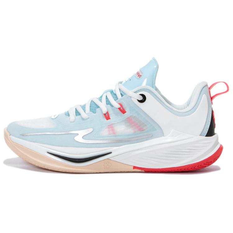 Erke Obedient And Humble Comfortable Slip Resistant Low top Basketball Shoes Men's White Blue