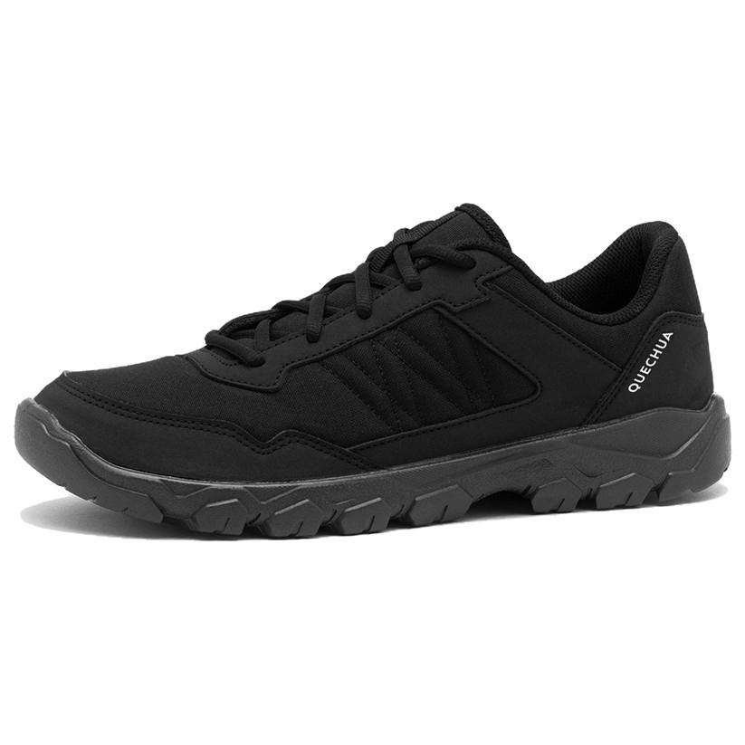 DECATHLON NH500 Comfortable Cushioning Slip Resistant Abrasion Resistant Lightweight Low top Hiking Shoes Men's Black