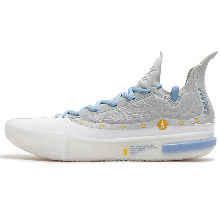 361° Joker 1 GT Low top Basketball Shoes Men's White Gray