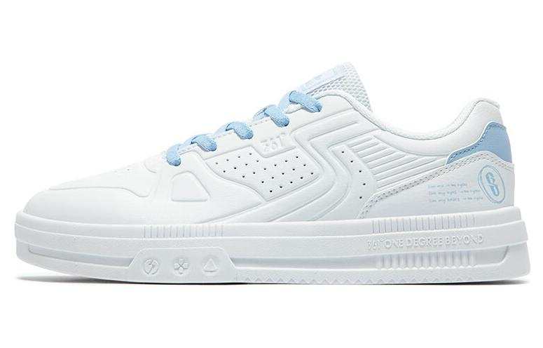 361° Slip Resistant Abrasion Resistant Low top Skateboard Shoes Women's White Blue