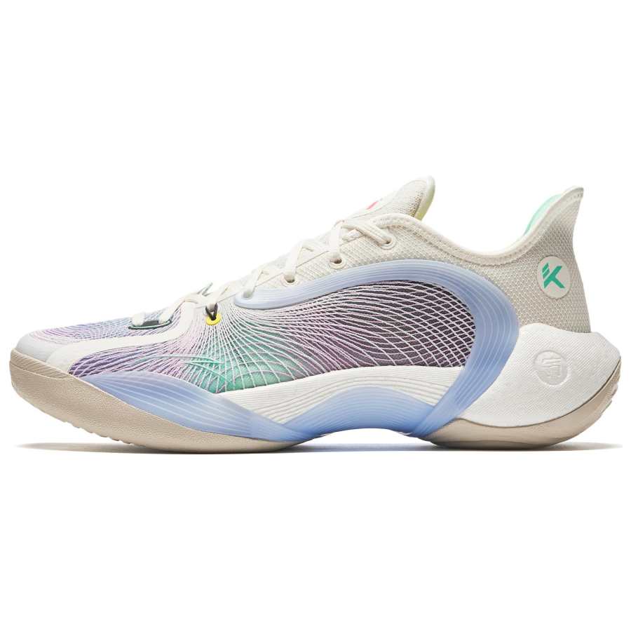 Anta 3 Point Rain 2 Cushioning Slip Resistant Low top Basketball Shoes Men's White Gray Blue