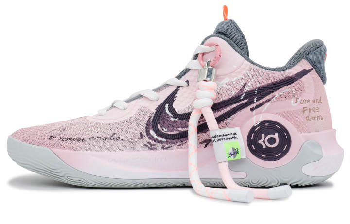 Nike Nike KD Trey 5 IX Shadow Slam Dunk Abrasion Resistant Abrasion Resistant Mid top Basketball Shoes Unisex Pink