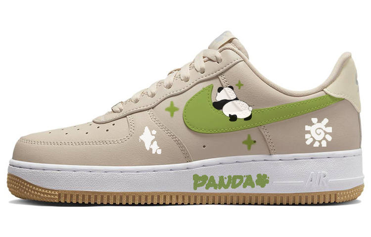 Nike Nike Air Force 1 Low Bamboo Green Hook Tarepanda Cat Anti-Slip Wear-Resistant Low-Top Skateboard Shoes Women's Brown