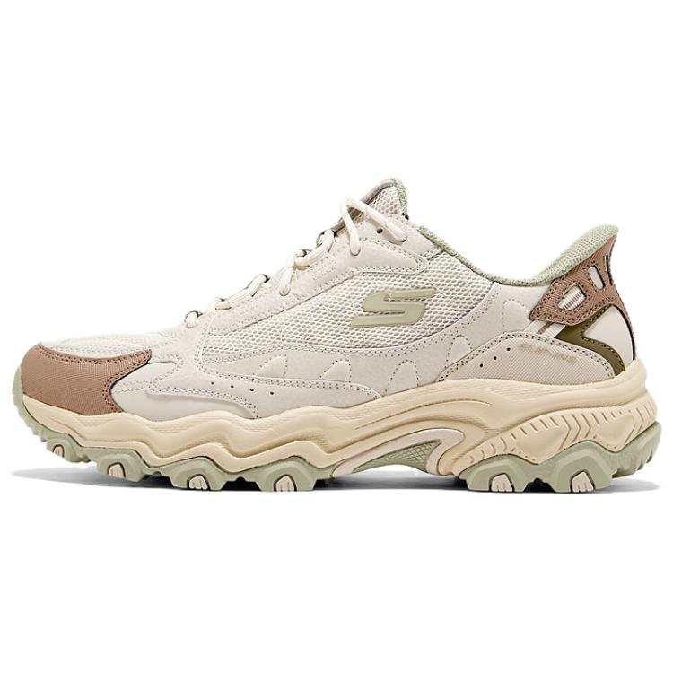 Skechers Cushioning Slip Resistant Abrasion Resistant Breathable Grip Low top Mountaineering Shoes Men's Beige