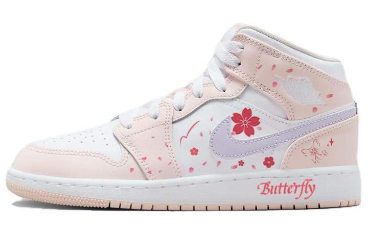 Jordan Jordan 1 Mid Pink Wash GS