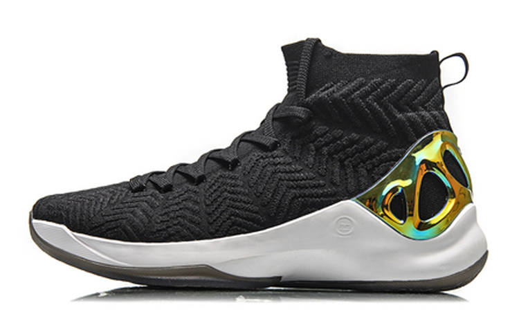 Li-Ning Li Ning CF Vintage Basketball Shoes Men's High Top Black/White
