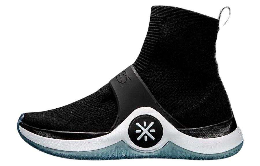 Li-Ning Li Ning WOW 6 Trendy Slip Resistant Lightweight Non slip Lightweight High top Basketball Shoes Men's Black White Blue