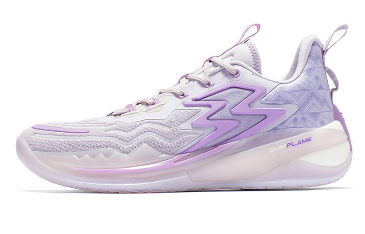 361° Big3 3.0 Pro Hangzhou Leno Cushioning, Wear Resistant Low top Basketball Shoes Men's Light Paste Purple