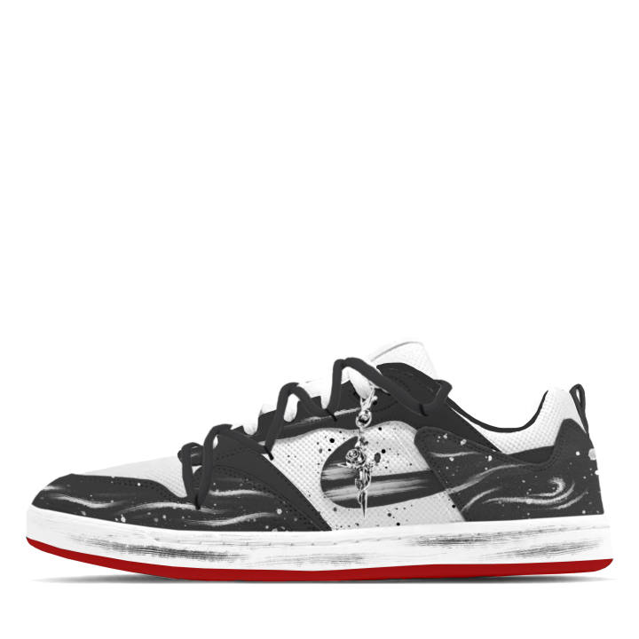 Nike Nike SB Alleyoop Floating Cloud Cushioning, Wear Resistant Low top Skateboard Shoes Unisex Black White