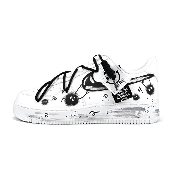 Nike Nike Air Force 1 Air Force 1, Coal Ball, No Coal Mining Coverage Thermal Low top Skateboard Shoes Unisex Black White
