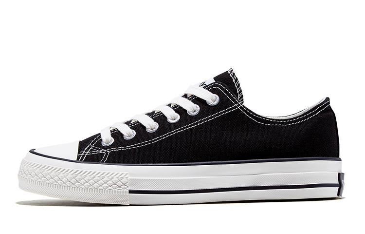FEIYUE Slip-Resistant Abrasion-Resistant Low-top Canvas Shoes Unisex Vintage Black