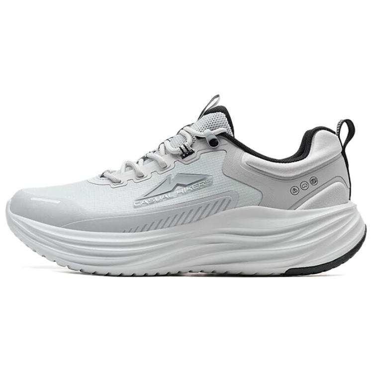 XTEP Lightweight Abrasion Resistant Low top Hiking Shoes Men's Gray