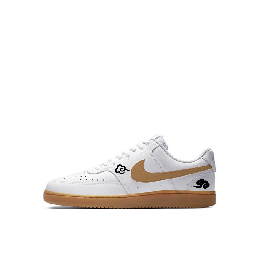 Nike Nike Court Vision 1 Abrasion Resistant, Lightweight, And Breathable Low top Skateboard Shoes Men's White Brown