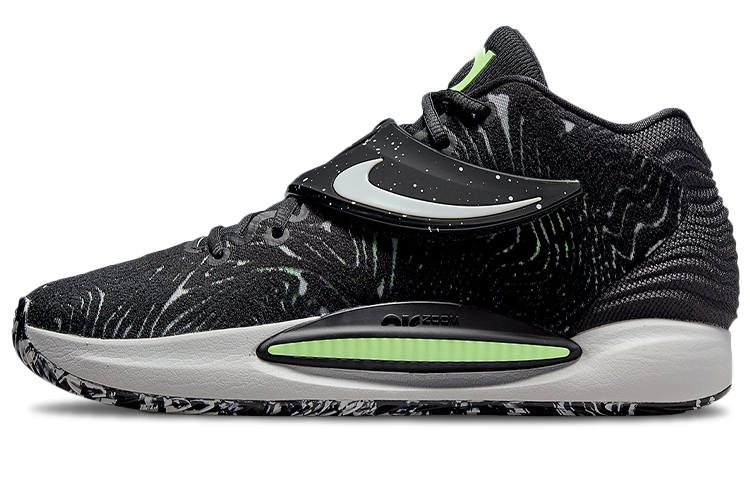 Nike Nike KD 14 Black Volt KD 14 Mid top Performance Basketball Shoes Men's Black Green International Version