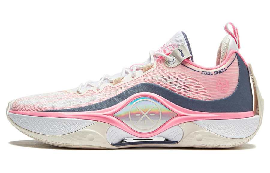 Li-Ning Li Ning Shadow 5 V2 Low top Basketball Shoes Men's Pink White Black