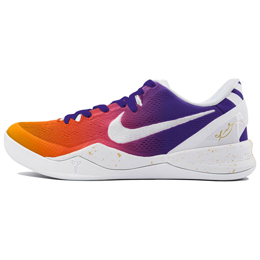 Nike Nike Kobe 8 Protro'Halo' Slip Resistant Abrasion Resistant Low top Basketball Shoes Unisex Purple