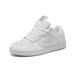 BladMaste Slip Resistant, Abrasion Resistant, Lightweight Low top Skateboard Shoes Unisex Pure White