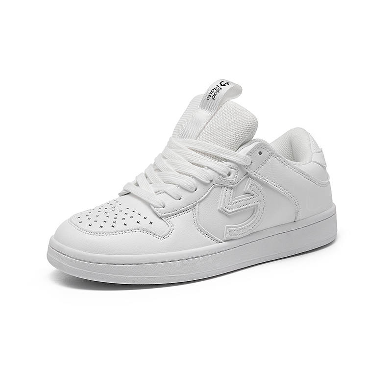 BladMaste Slip Resistant, Abrasion Resistant, Lightweight Low top Skateboard Shoes Unisex Pure White